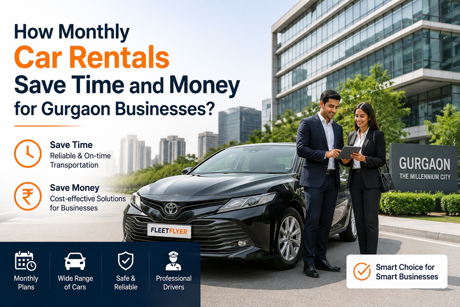 How Monthly Car Rentals Save Time and Money for Gurgaon Businesses